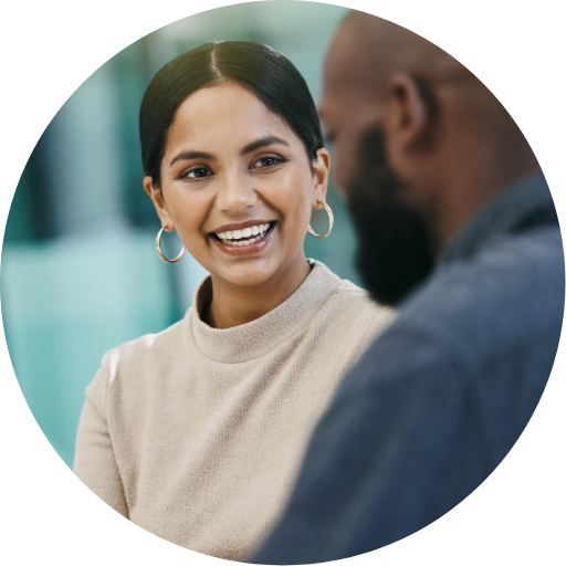 Healthcare professionals in conversation